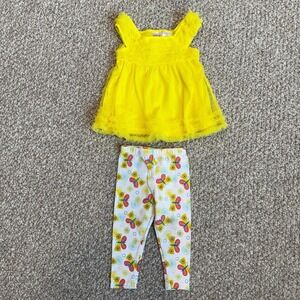 Kidgets Girls Butterfly‎ Outfit Set Size 12 Months